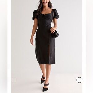 Francesca’s Black Puffy Sleeve Dress